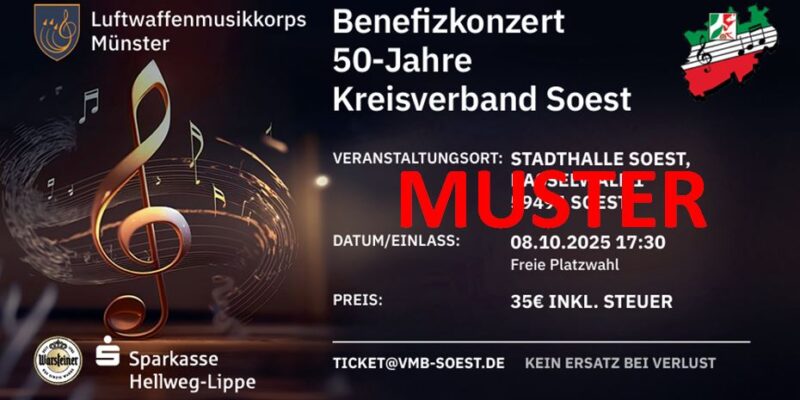 VMB Soest 50 Jahre Benefizkonzert Ticket